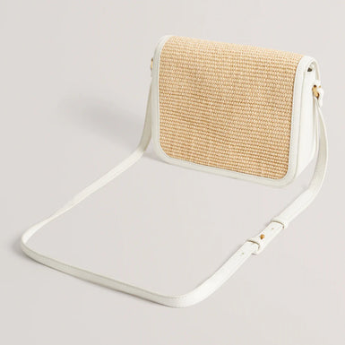 Women's KKASSIA-Twist Lock Large Raffia Crossbody Bag