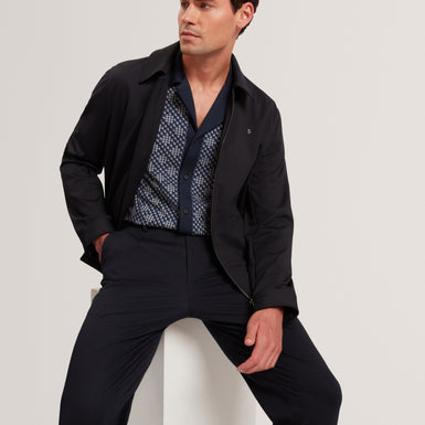 DANLIBE: SS Argyle Button Thru Jersey Shirt