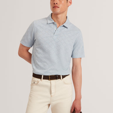 DALIMI: SS Diamond Jacquard Polo