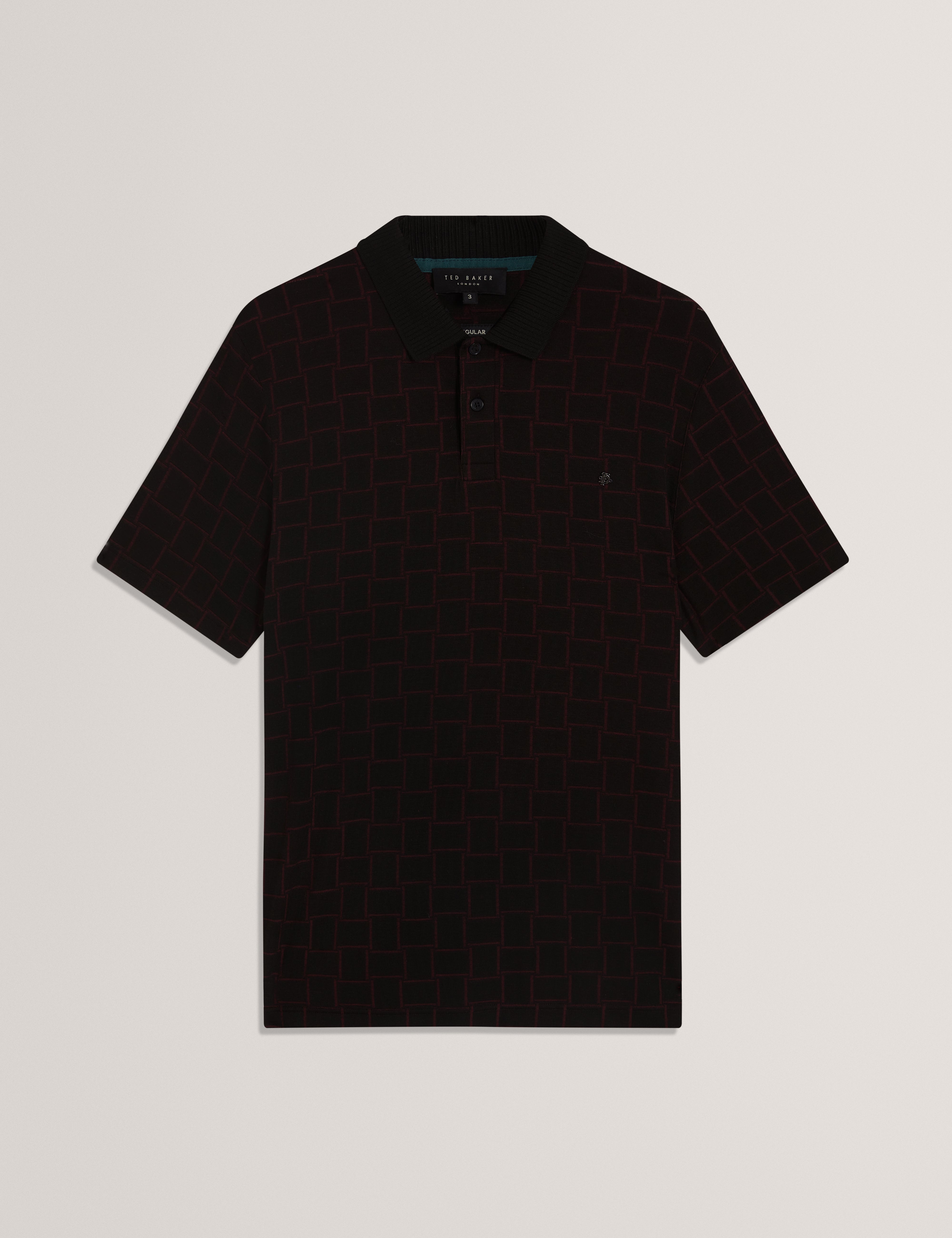 EDUARD: SS Square Jacquard Polo