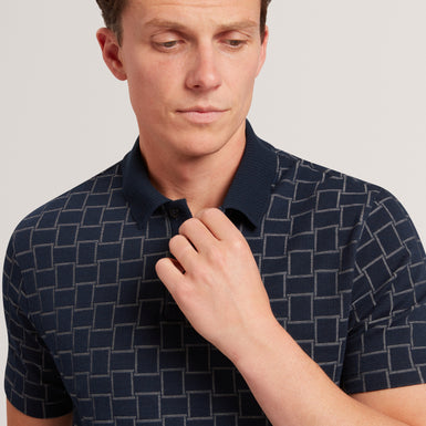 EDUARD: SS Square Jacquard Polo