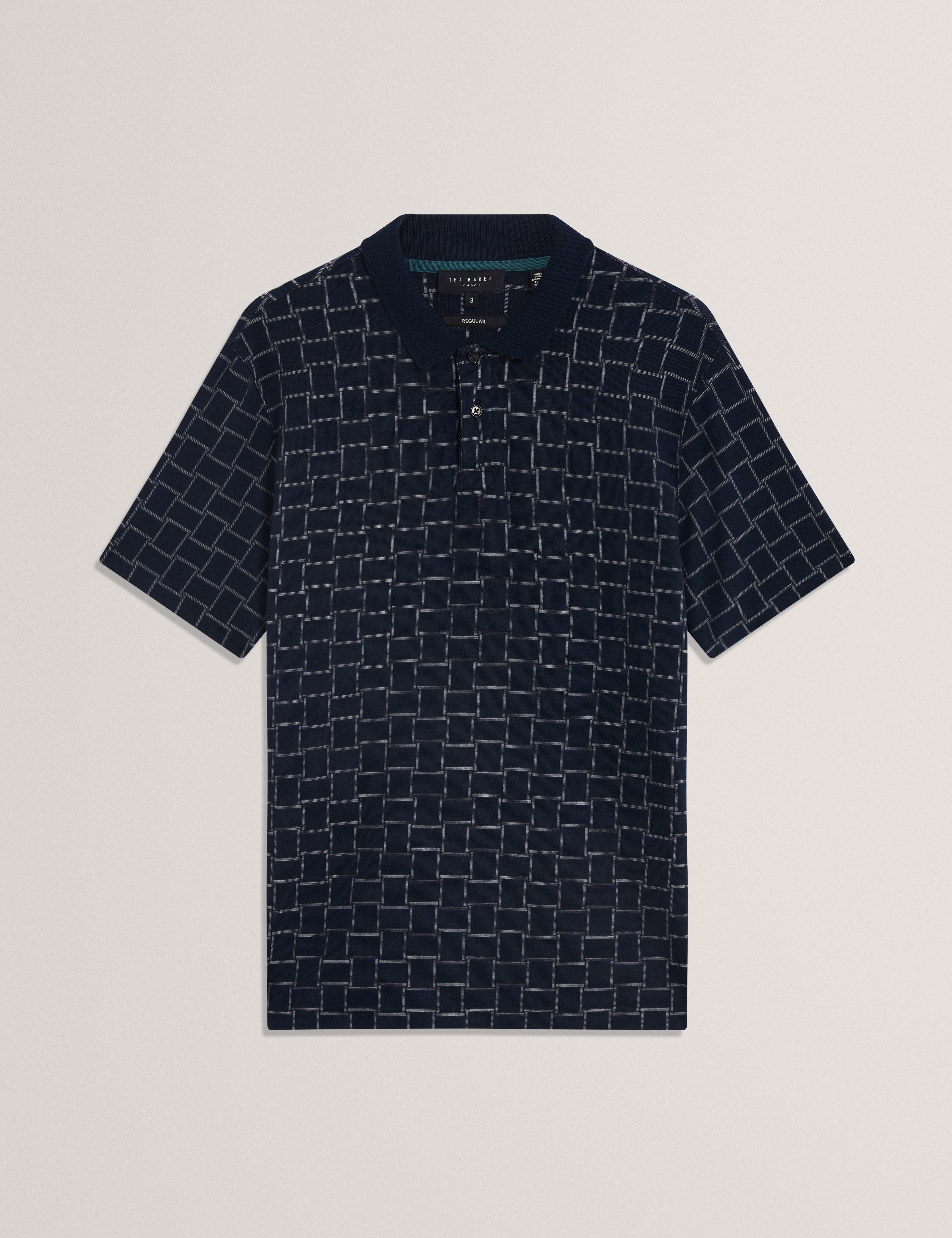 EDUARD: SS Square Jacquard Polo