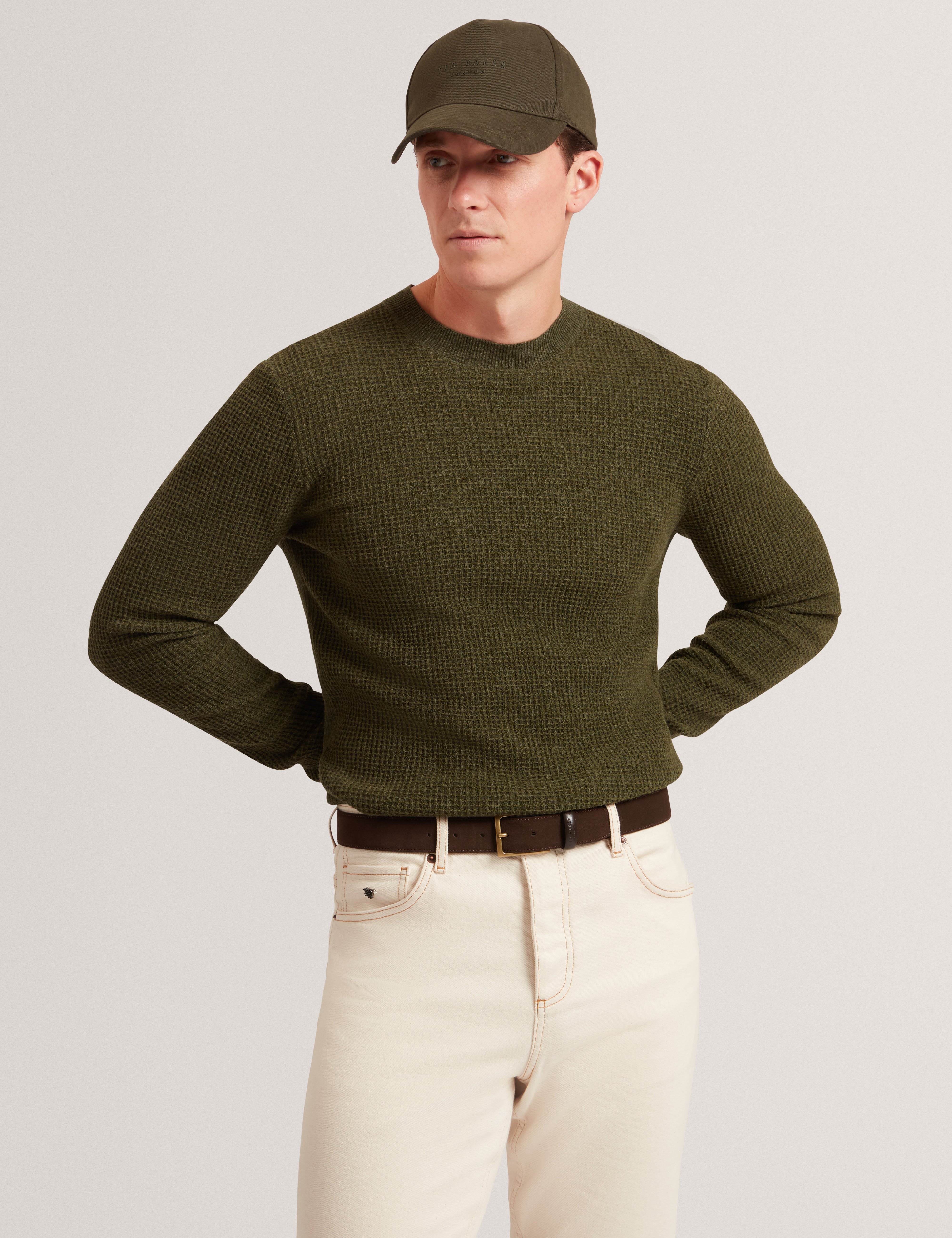CLACX: LS Waffle Stitch Crew Neck