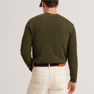 CLACX: LS Waffle Stitch Crew Neck