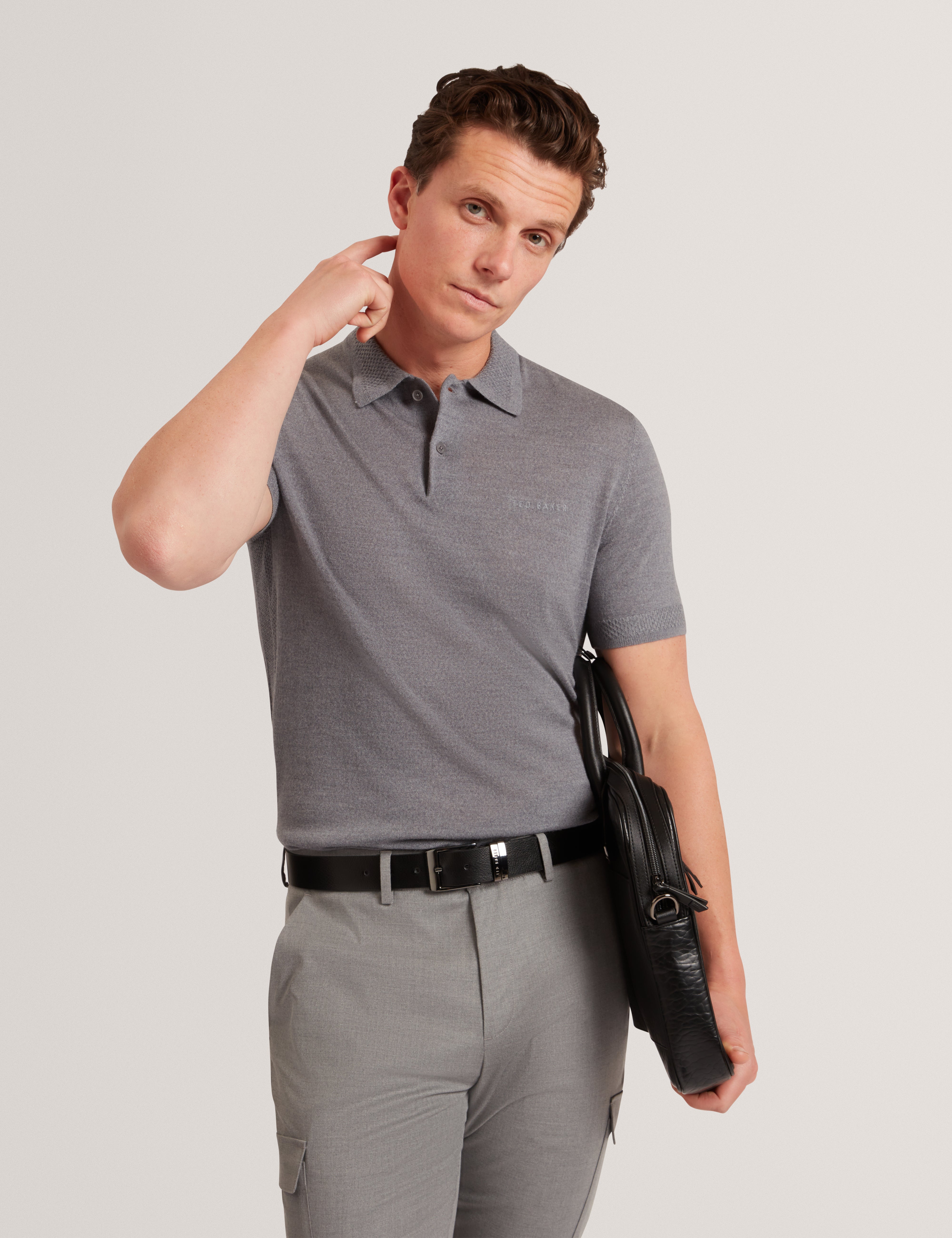 CHRIESY: SS Branded Merino Knitted Polo