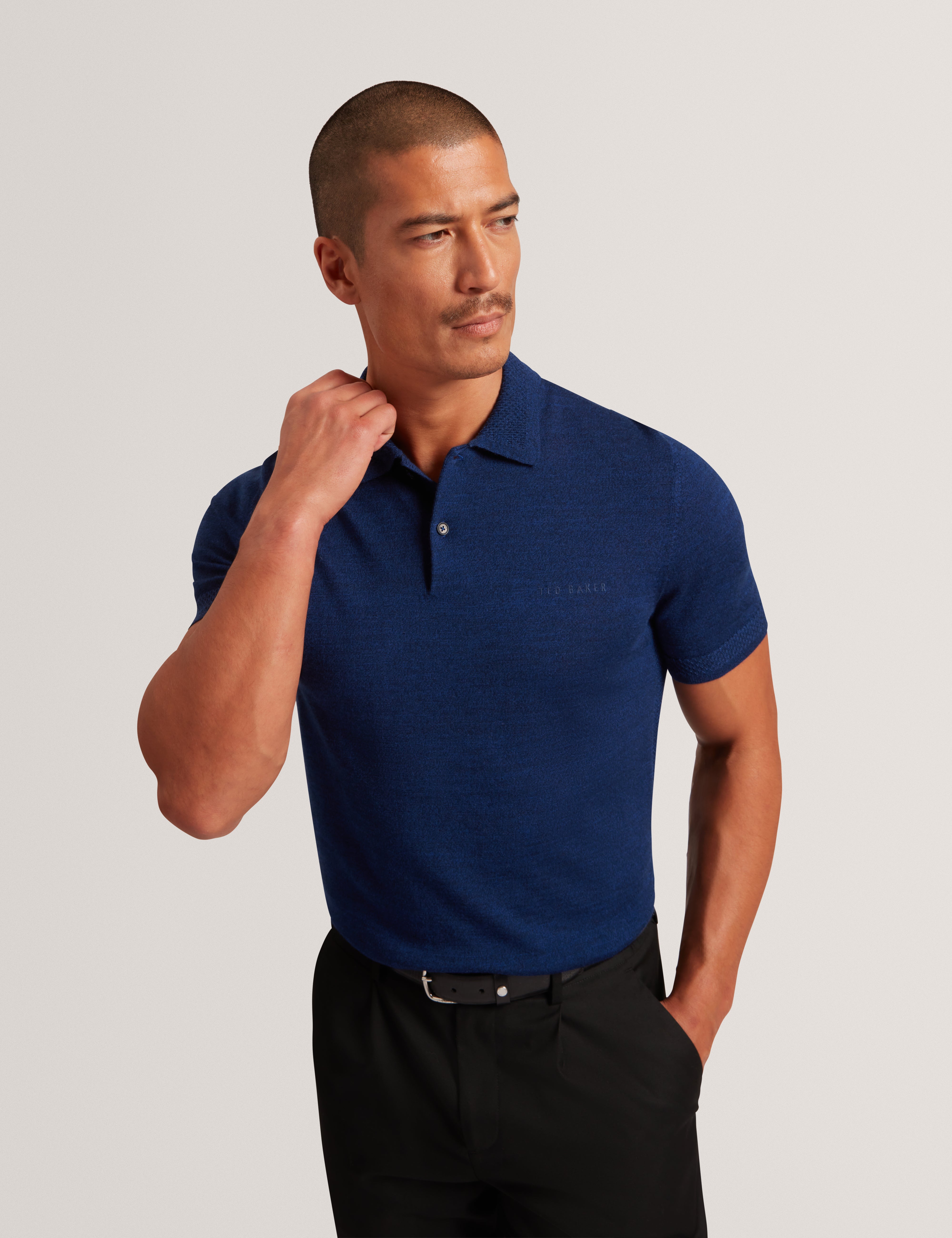 CHRIESY: SS Branded Merino Knitted Polo