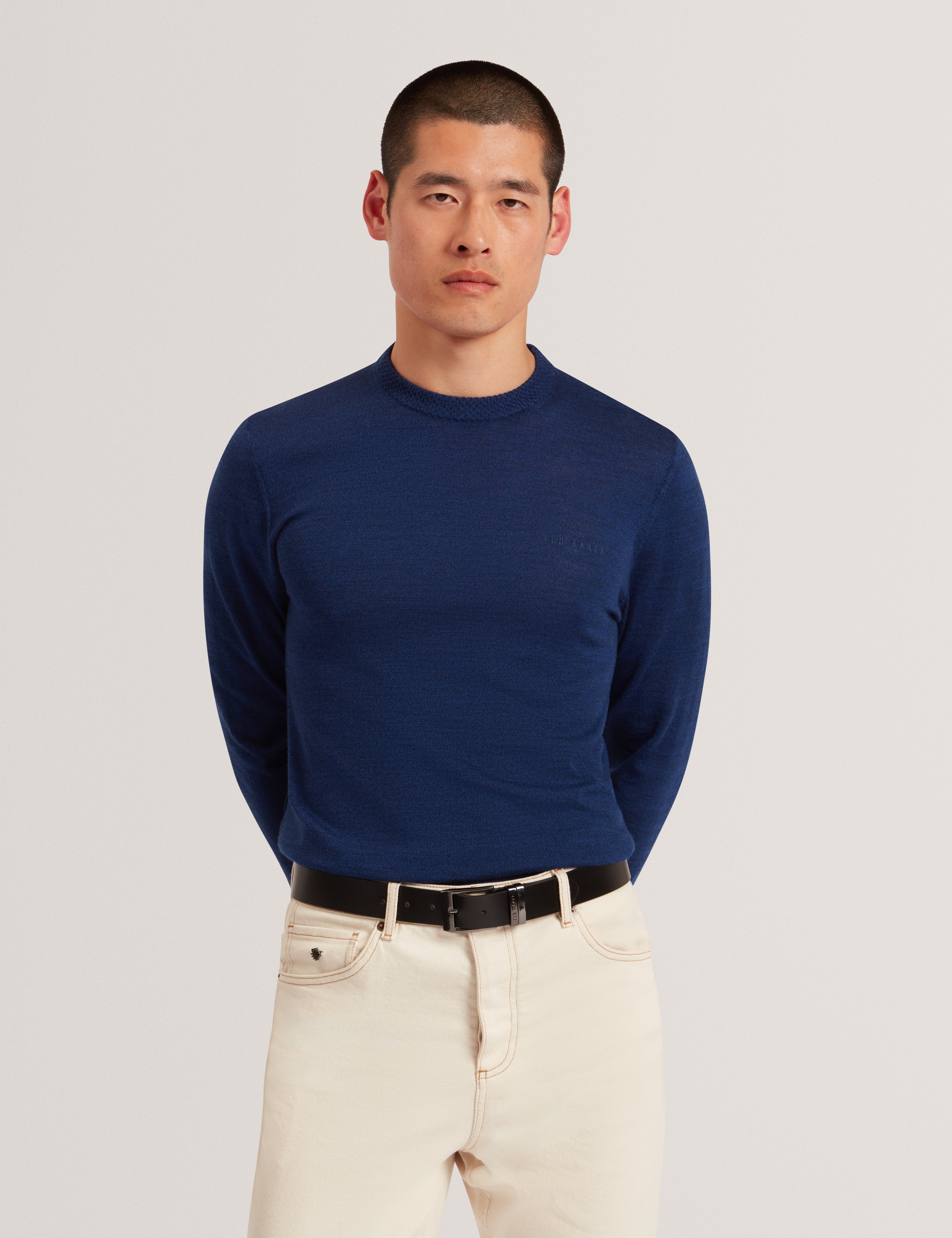 LAURNCE: Branded Merino Crew Neck Jumper
