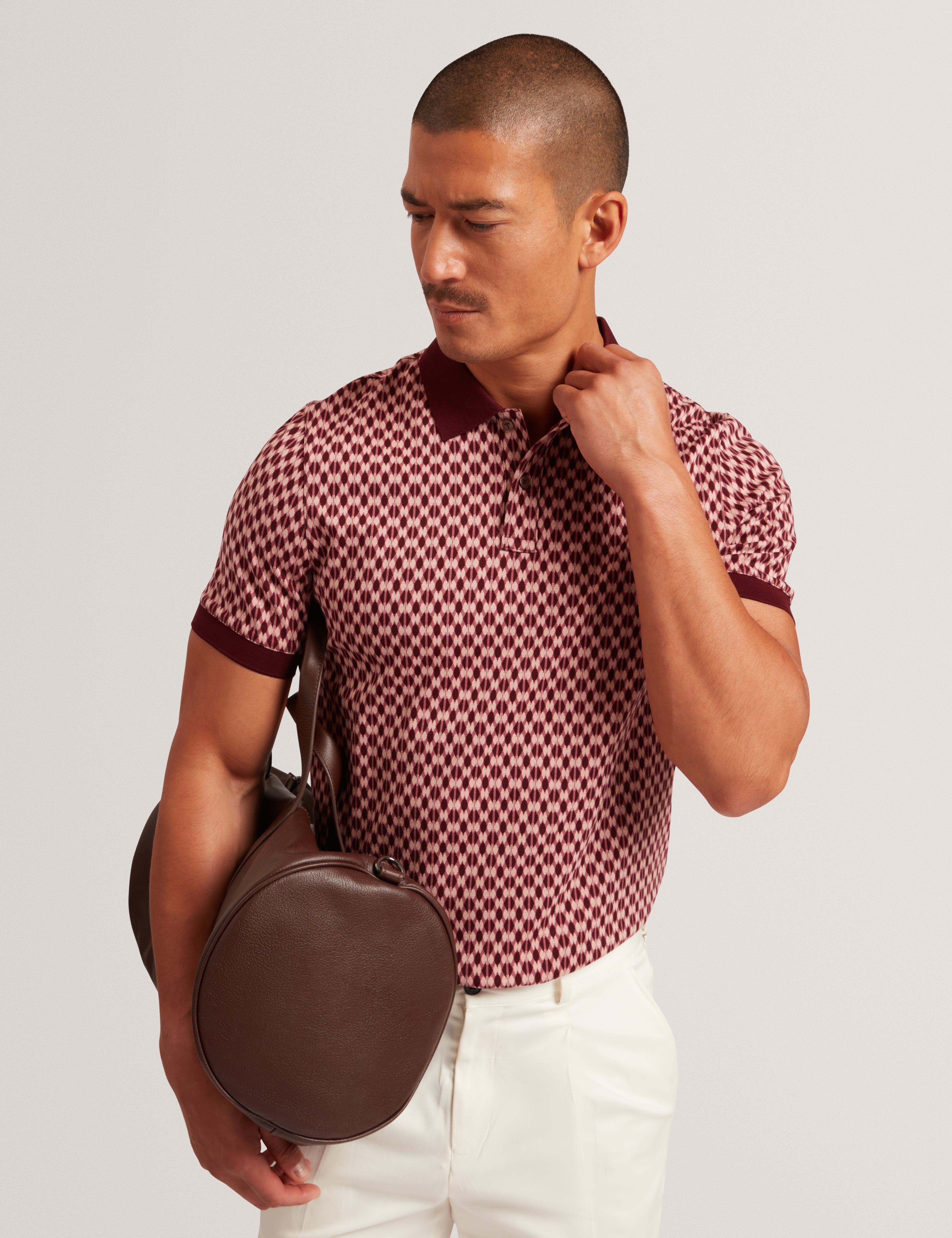 ERNIST: SS Geo Jacquard Polo