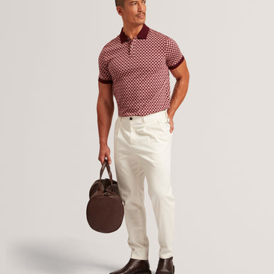 ERNIST: SS Geo Jacquard Polo