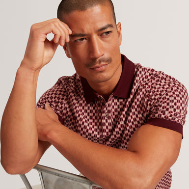 ERNIST: SS Geo Jacquard Polo