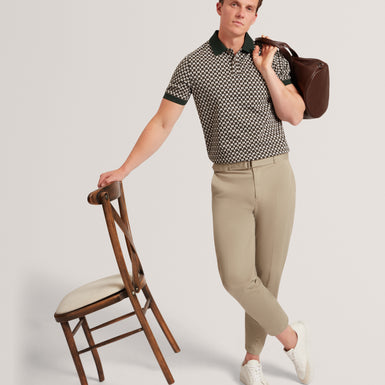 ERNIST: SS Geo Jacquard Polo