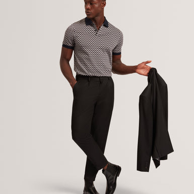 ERNIST: SS Geo Jacquard Polo