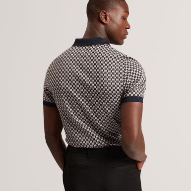 ERNIST: SS Geo Jacquard Polo