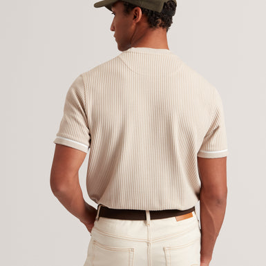 IVANAN: SS Rib Texture T-Shirt
