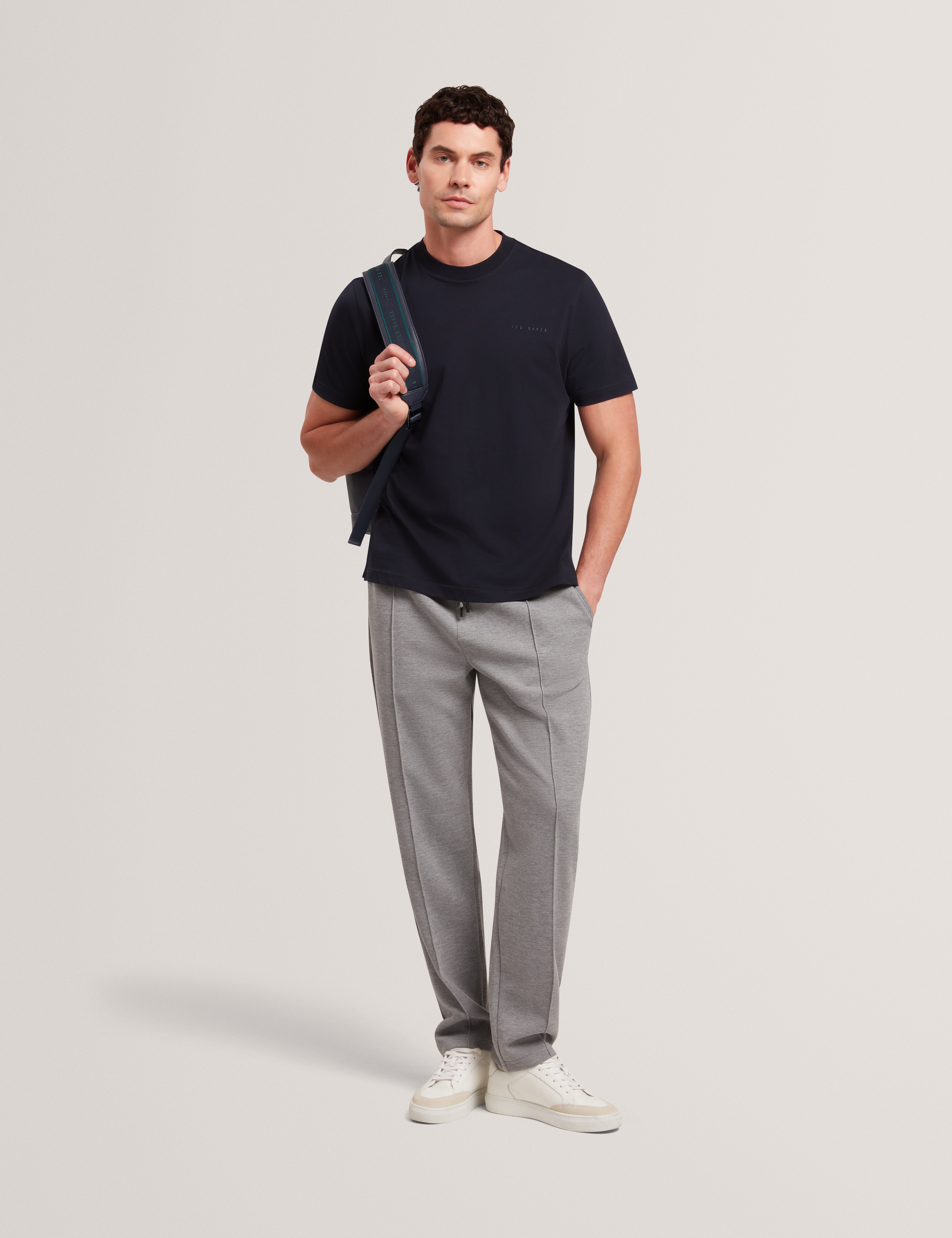 LIERTS: Branded Honeycomb Trim T-Shirt