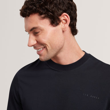 LIERTS: Branded Honeycomb Trim T-Shirt