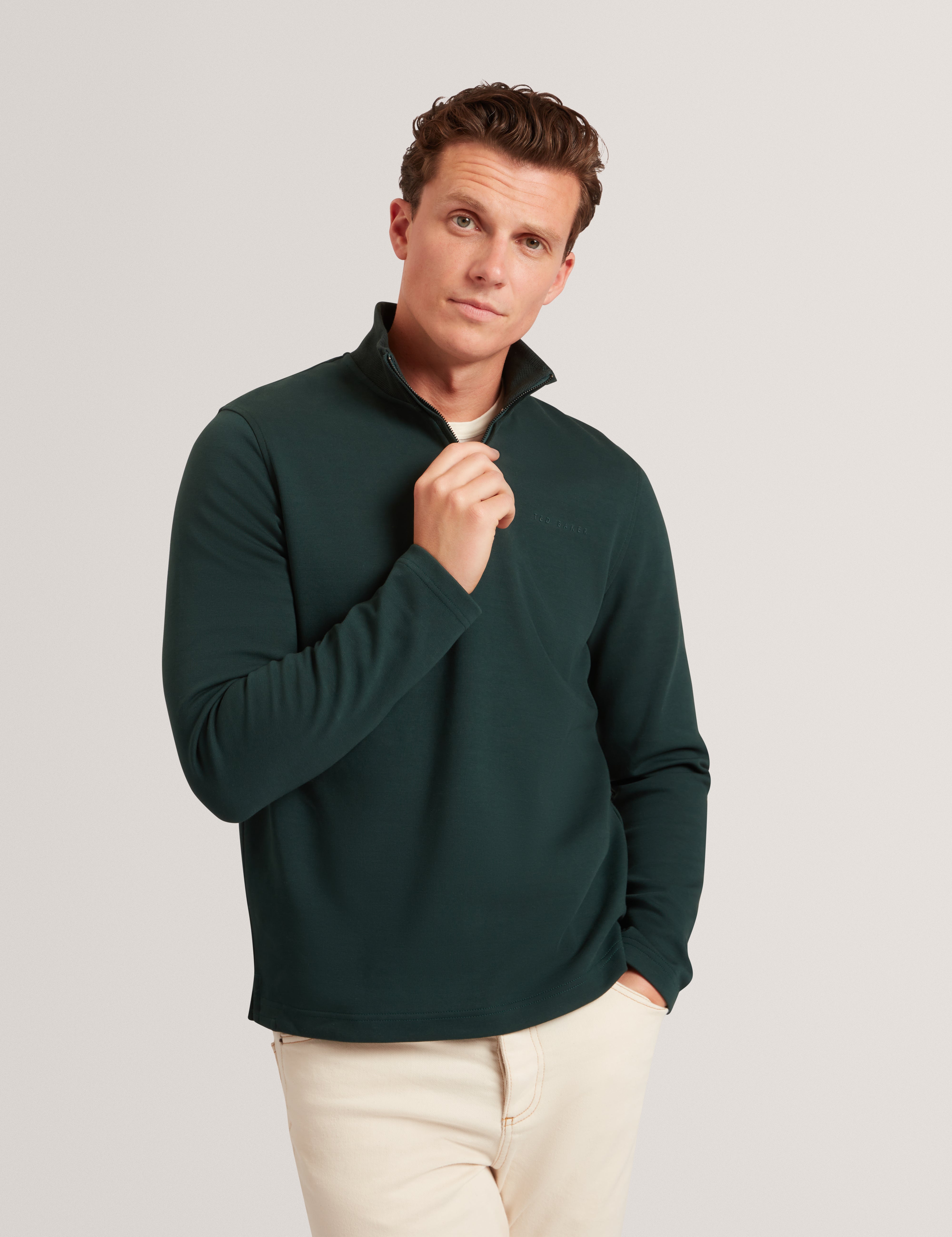 CRABTRE: Branded Honeycomb Trim Half Zip