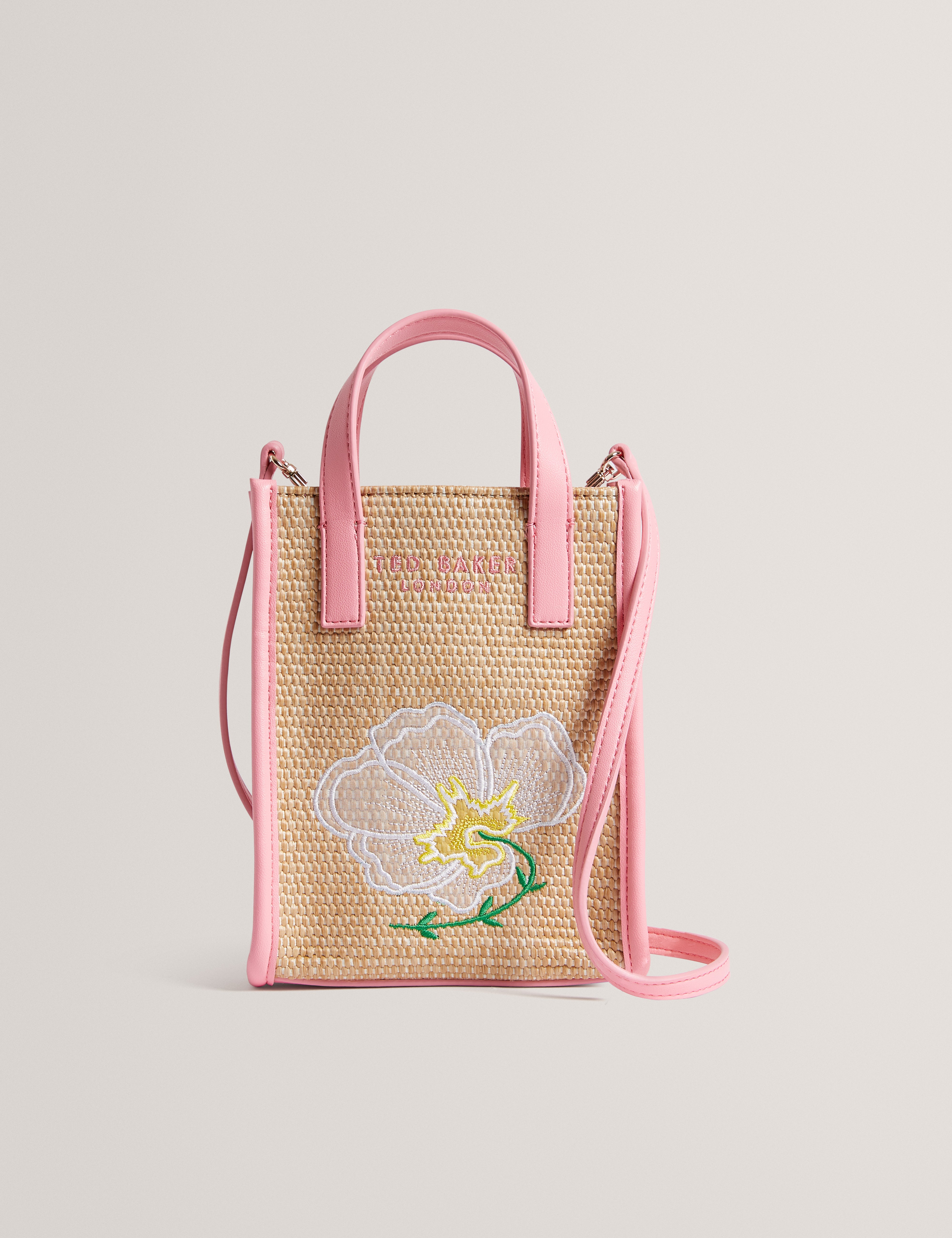 Women's FLOWENA-Faux Raffia Embroidered Nano Bag