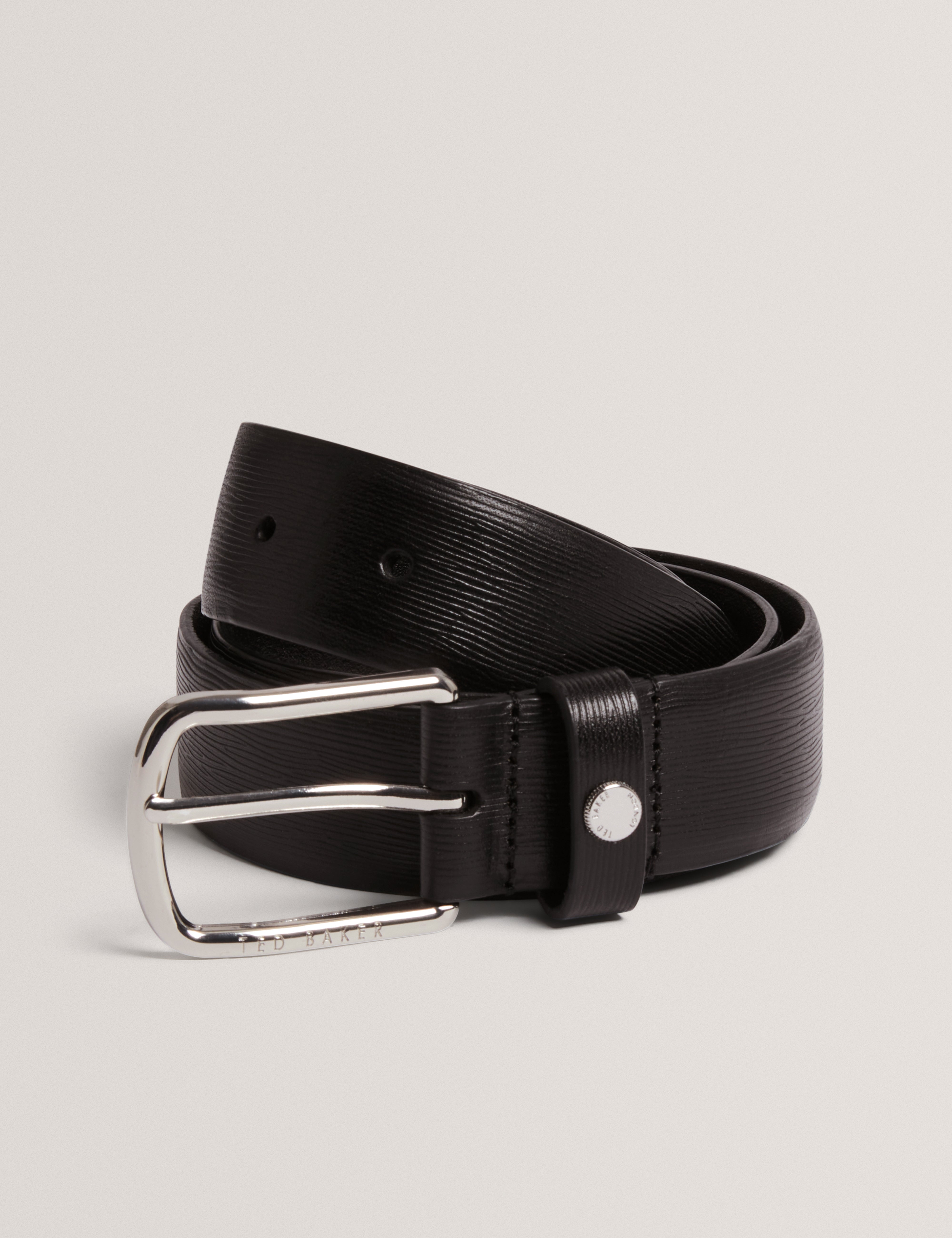 BAIDEN: Bark Texture Leather Belt