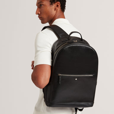 BAILOR: Bark Texture Leather Backpack