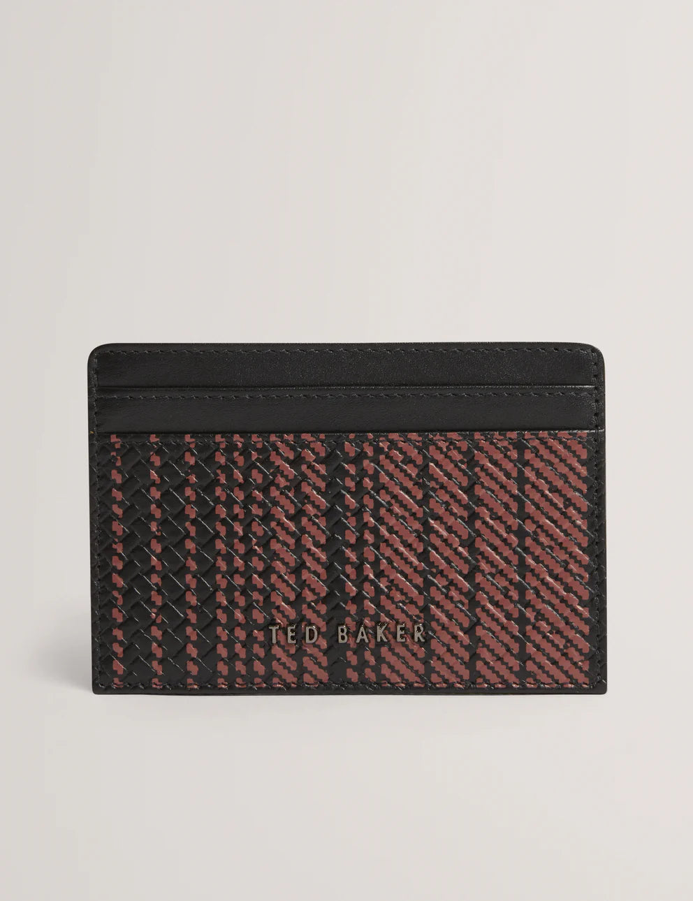WALSTON: Printed Weave Leather Cardholder