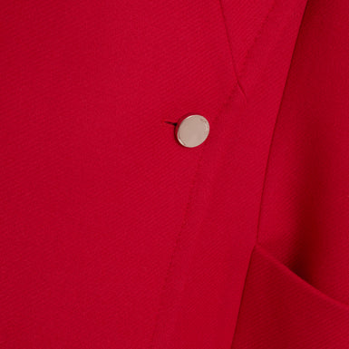 EVIGNA: Double Faced Wool Short Sculpted Wrap Coat