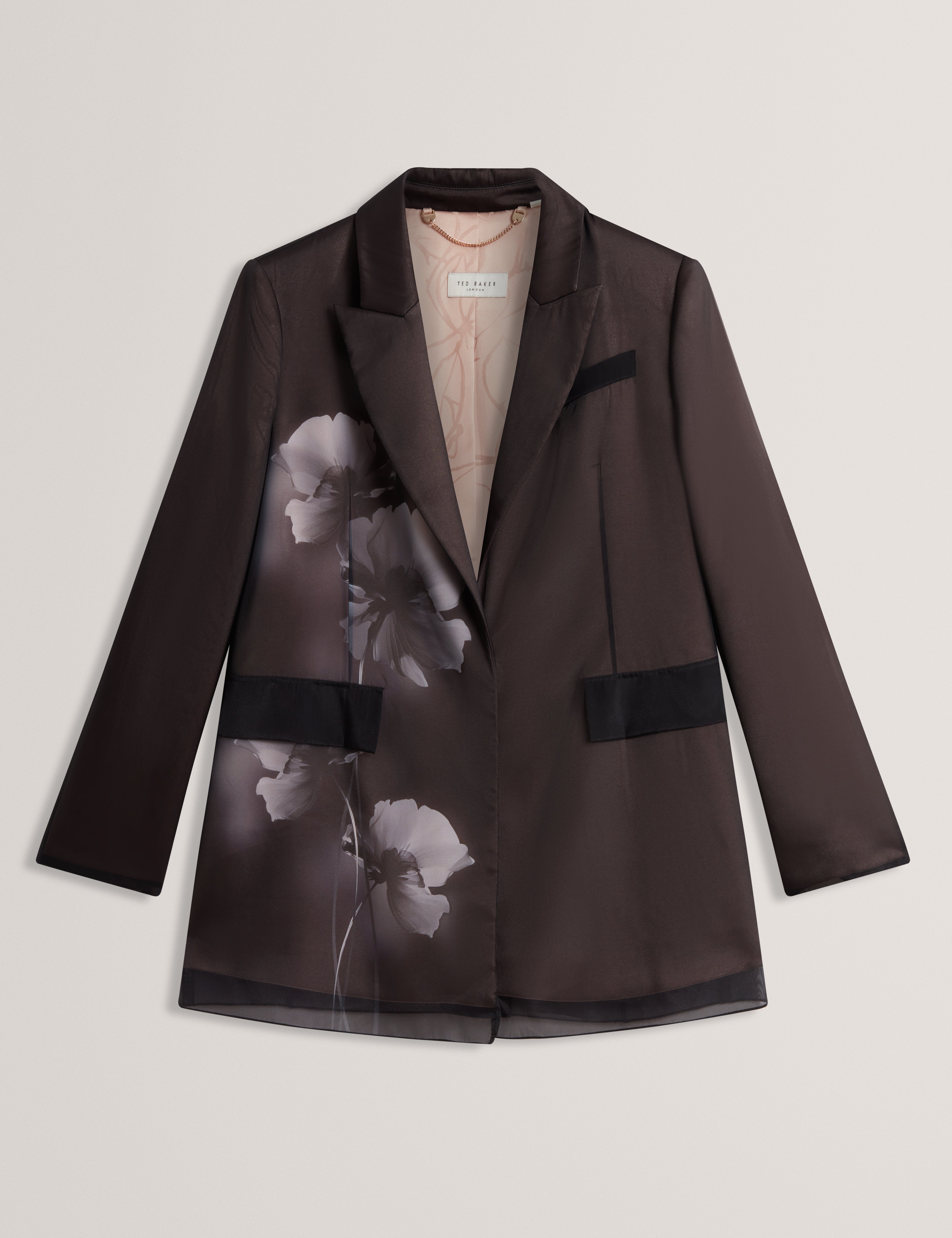 NUBIAA: Printed Organza Overlay Tailored Jacket