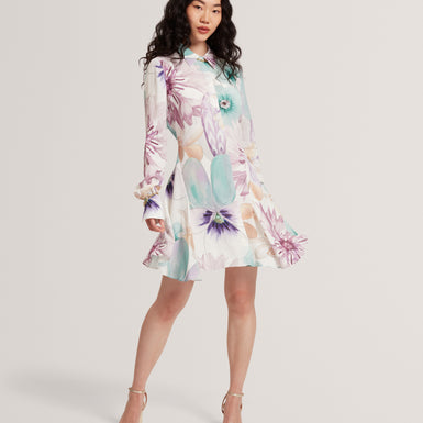 MAYHA: Print Mini Shirt Dress