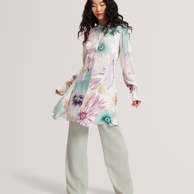 MAYHA: Print Mini Shirt Dress