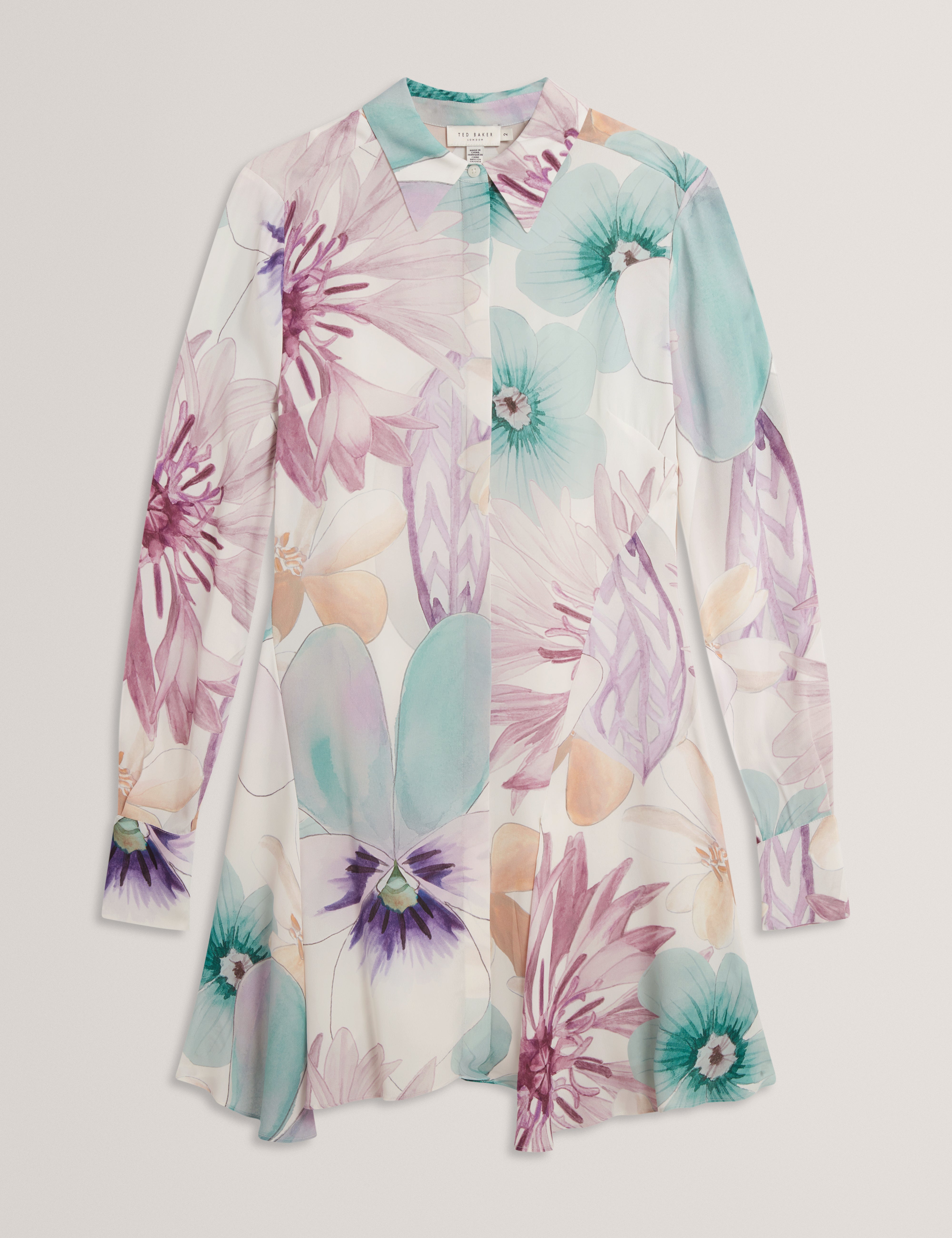 MAYHA: Print Mini Shirt Dress