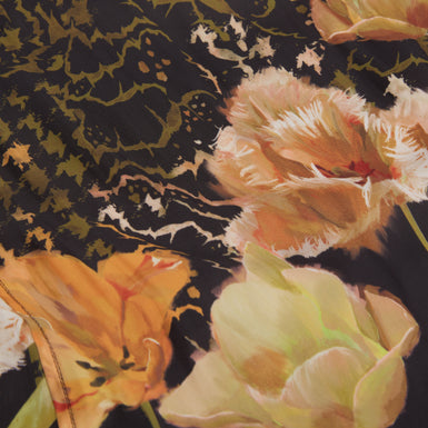 AEVAA: Printed Midi Dress With Waist Gathers