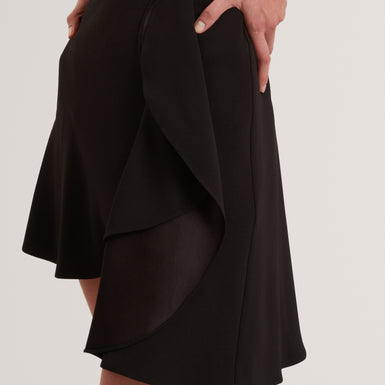 MARJA: Printed Drape Mini Skirt