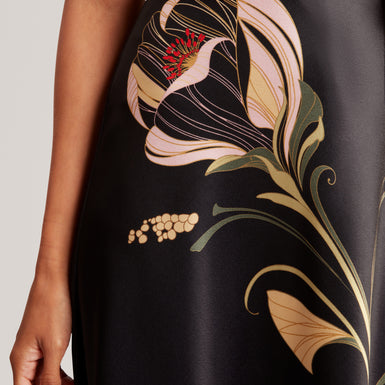 SALIRA: Printed Bias Cut Midi Skirt