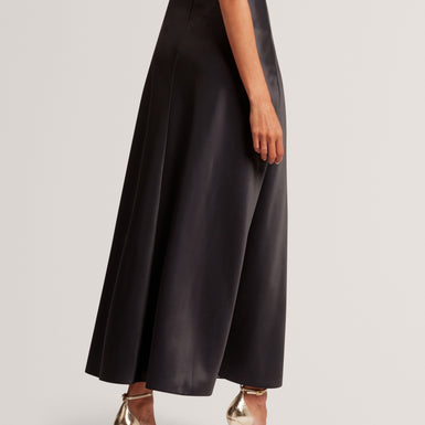 SALIRA: Printed Bias Cut Midi Skirt