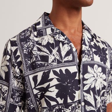RADOMIE: SS Relaxed Boarder Floral Shirt