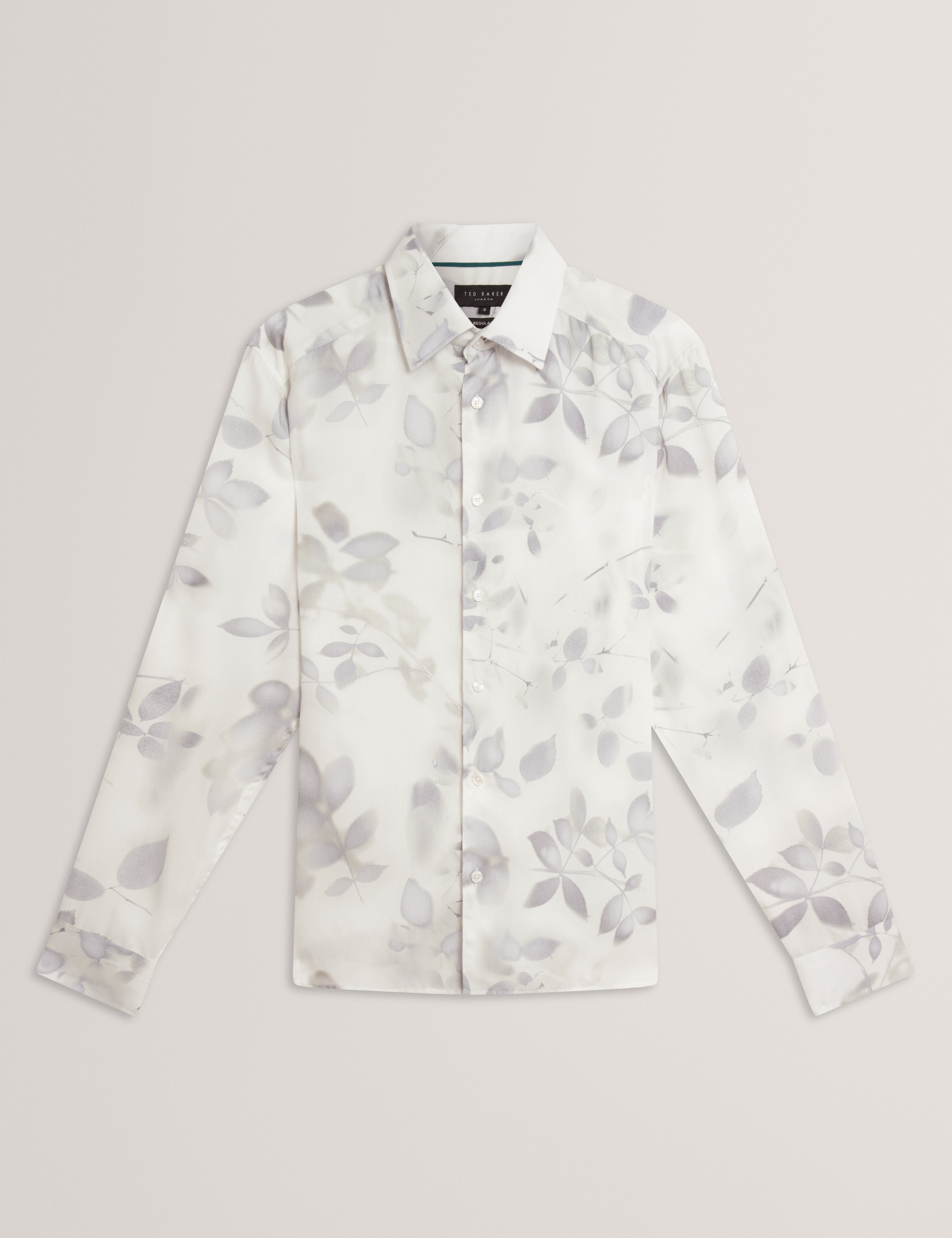 KALMILL: LS Regular Fit Leaf Shadow Print Shirt