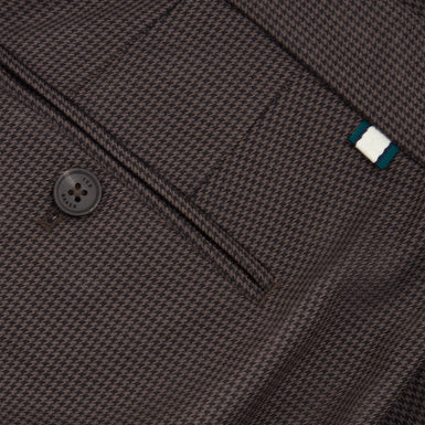 BRUNIT: Slim Houndstooth Trouser