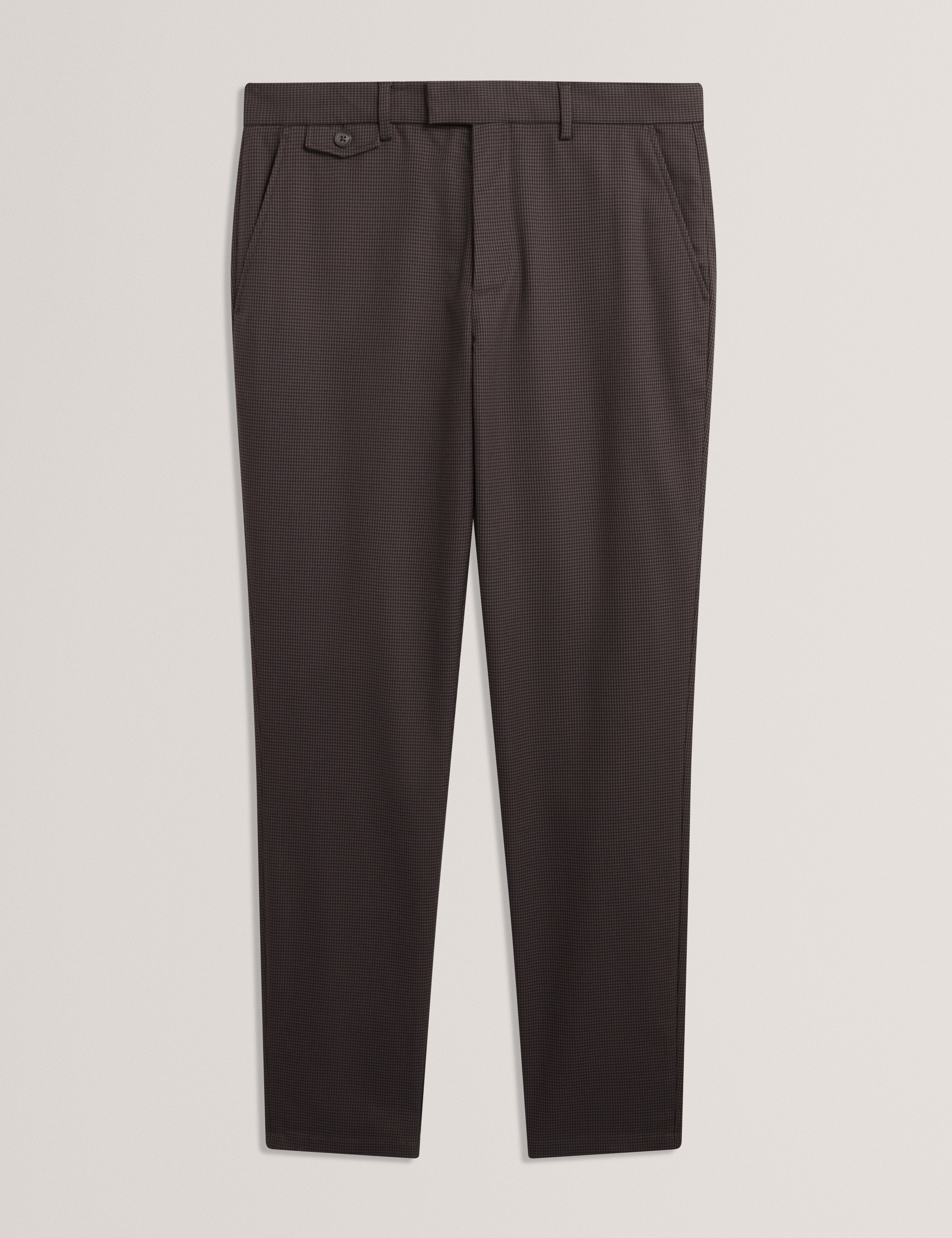 BRUNIT: Slim Houndstooth Trouser