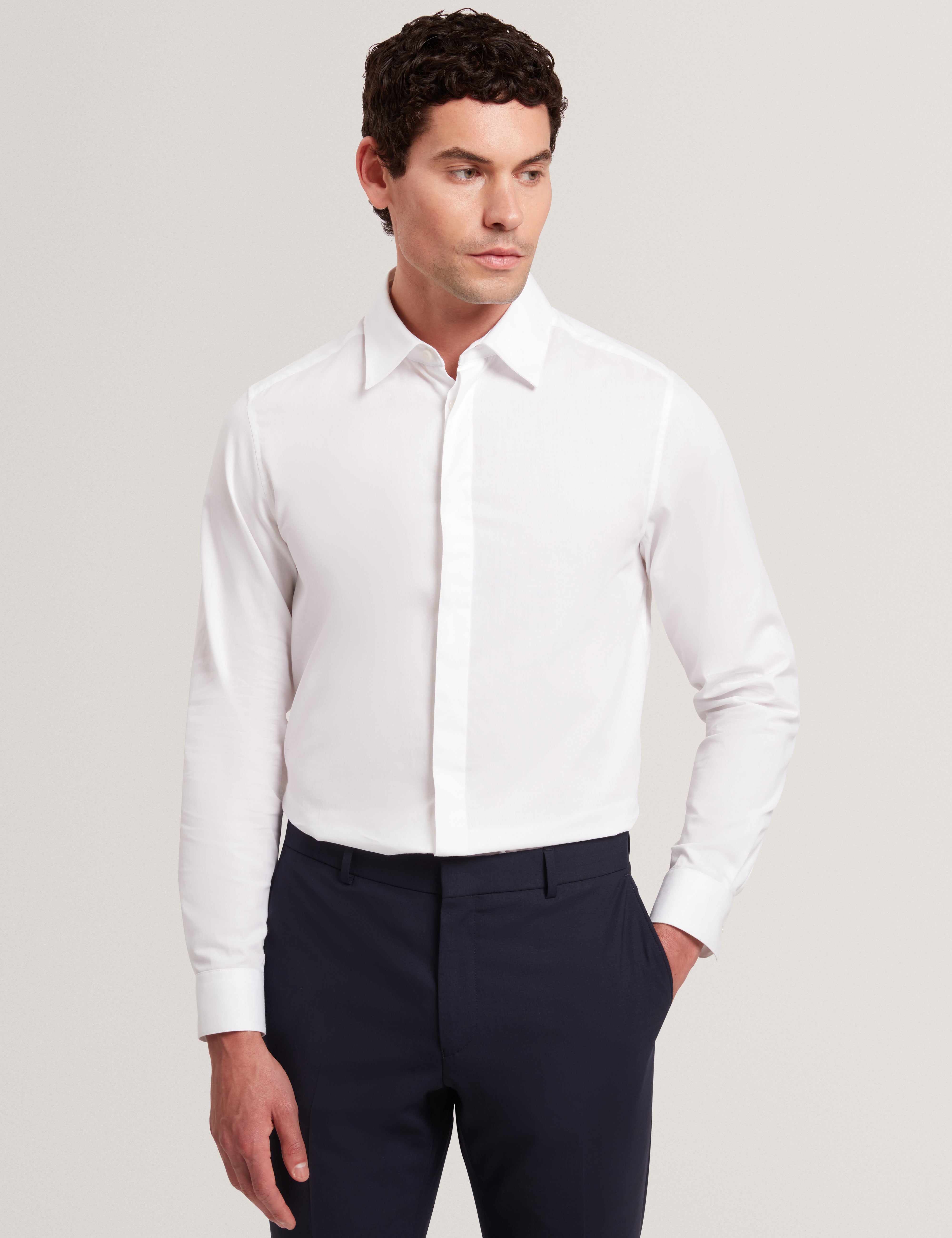 TIBOR: LS Regular Fit Smart Twill Shirt