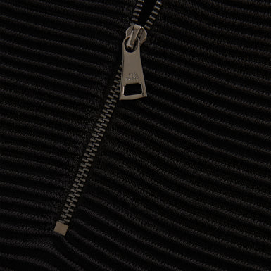 AMBERIA: Fitted Knit Top With Invisible Yarn Pane