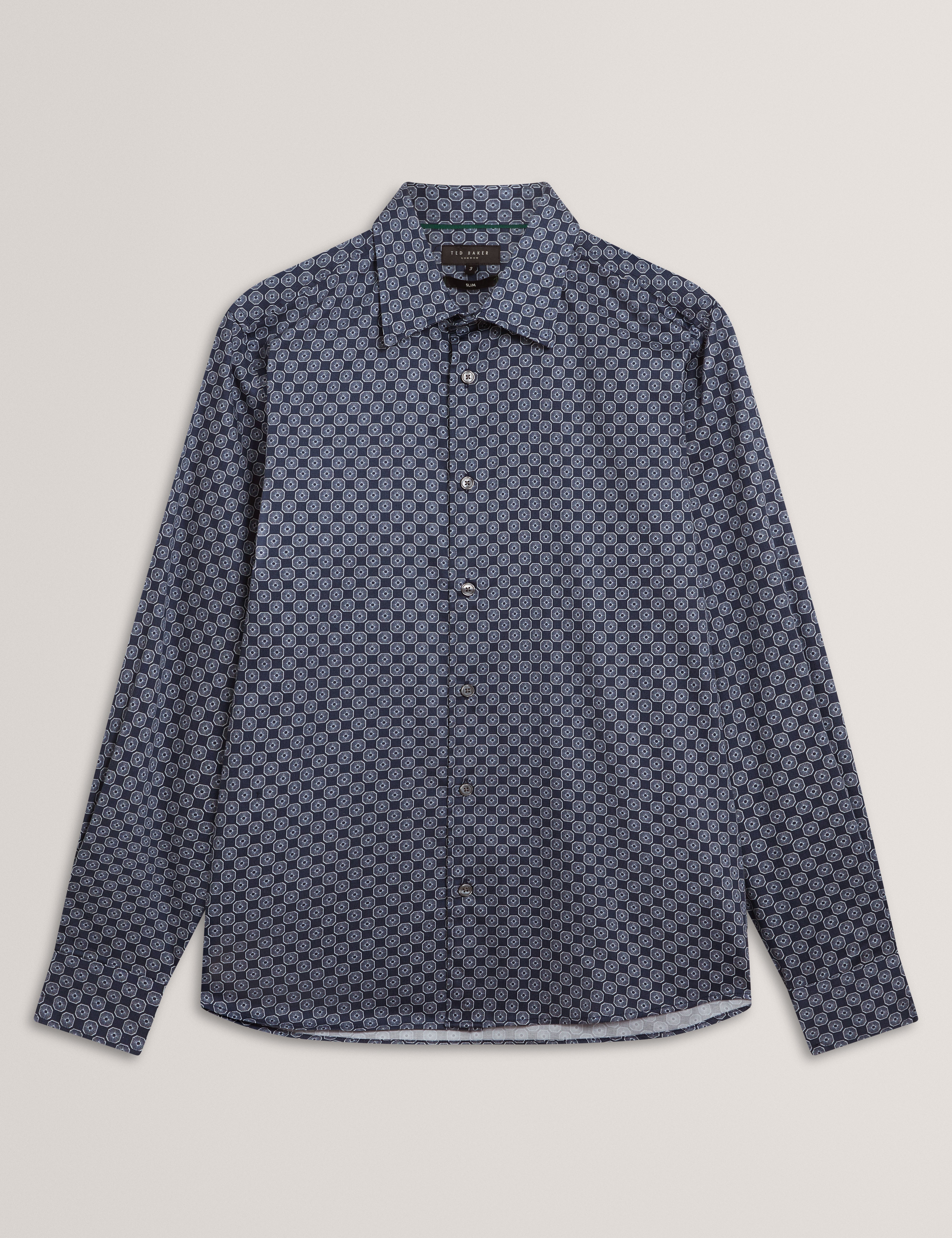 SEF: LS Slim Fit Circle Geo Print Shirt
