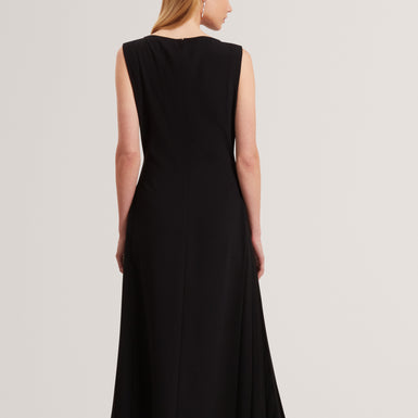 DAHRCY: Sleeveless Midi Dress With Pleat Detail