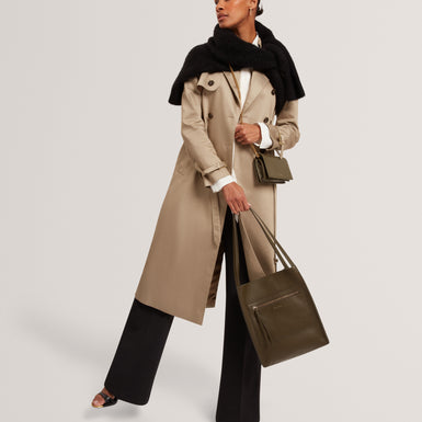 TAALA: Soft Slouch Small Leather Tote