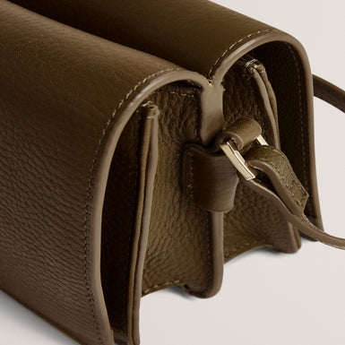 TWYYLA: Leather Elongated Shoulder Bag