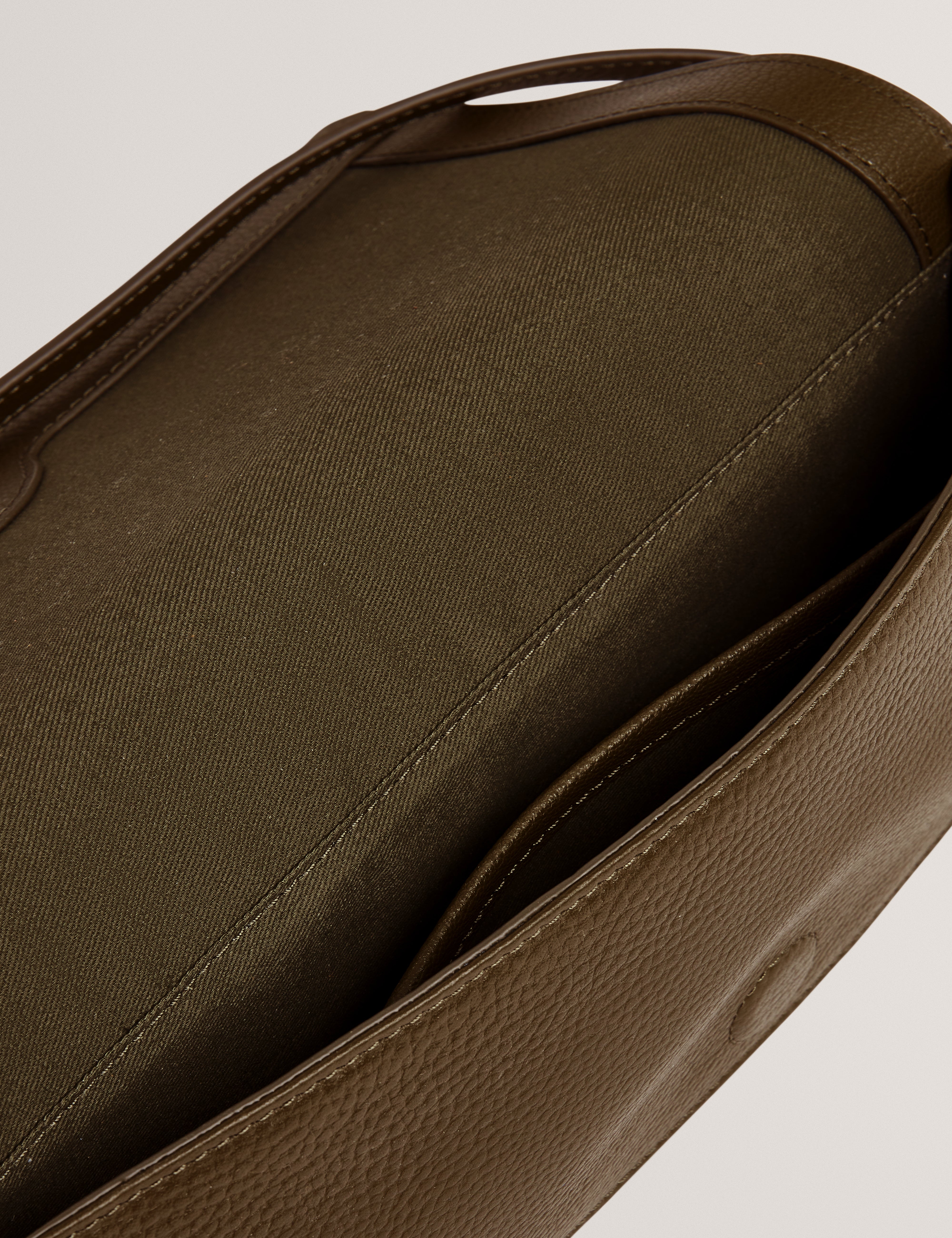 TWYYLA: Leather Elongated Shoulder Bag