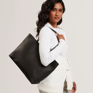 LENYYA: Large Leather Tote Bag