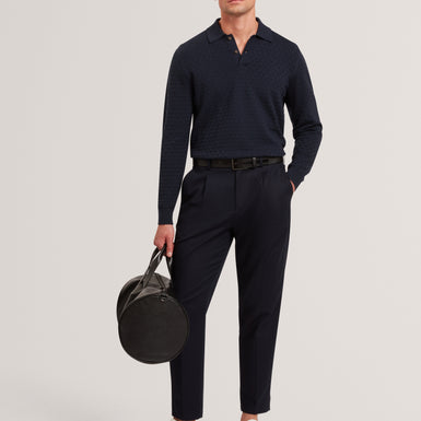 GATEN: LS T Stitch Polo