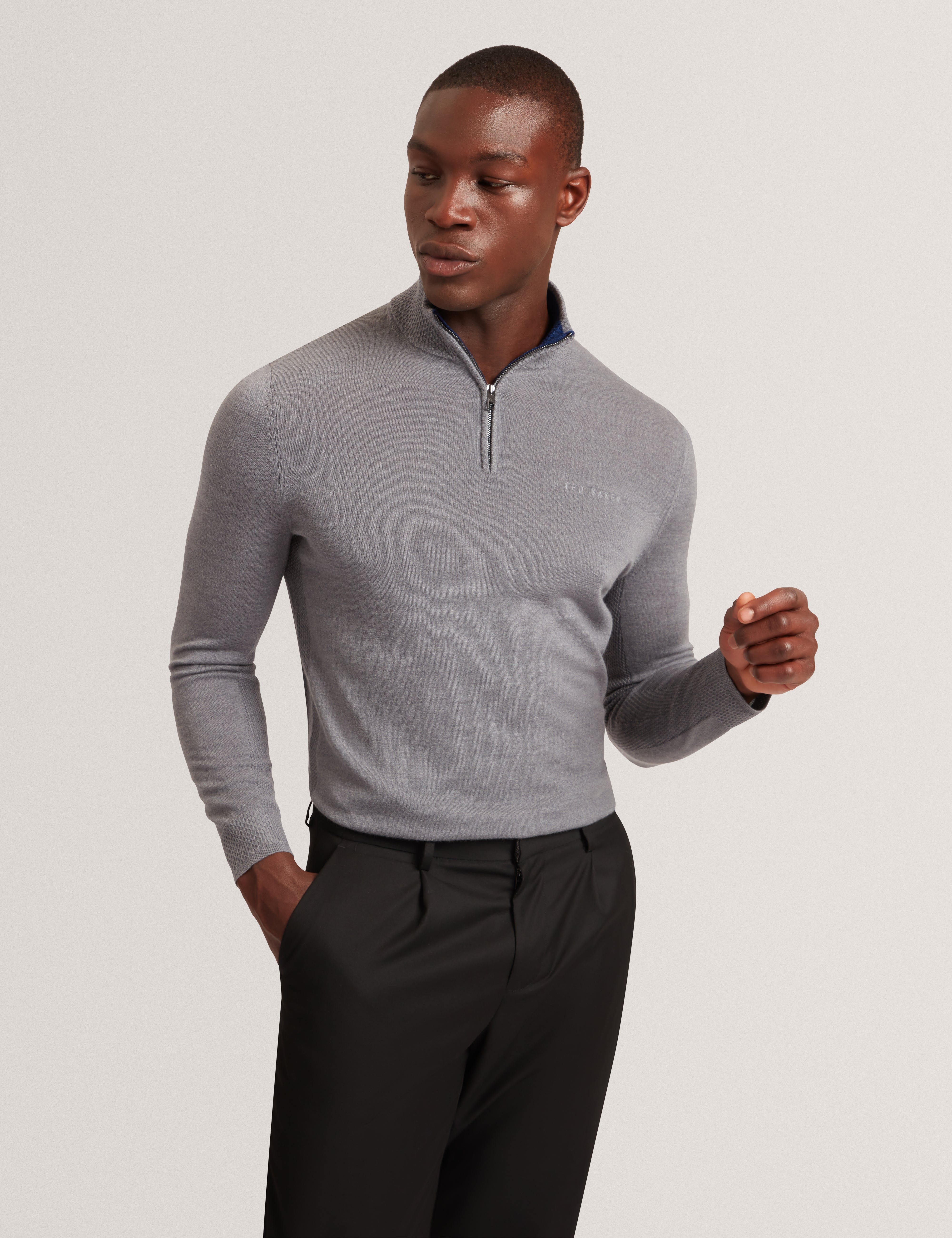 CLOUDEN: Branded Merino Half Zip