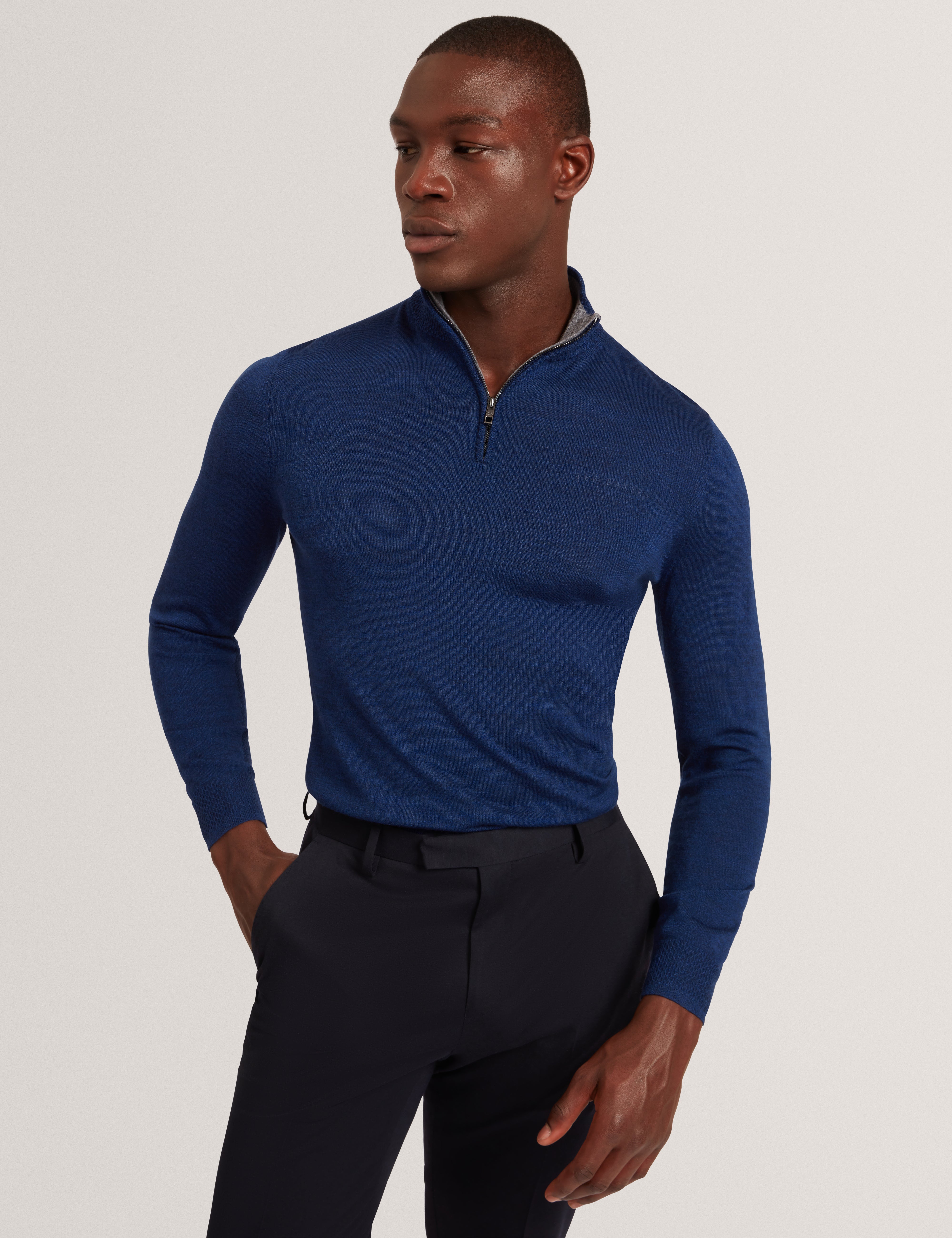 CLOUDEN: Branded Merino Half Zip