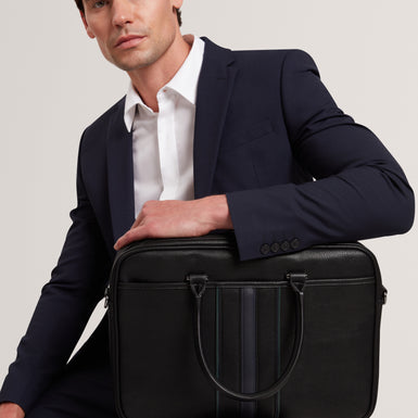 KENRIIK: Stripe PU Document Bag